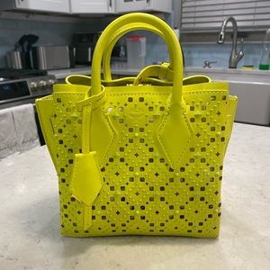 MCM Small Yellow Leather Bag